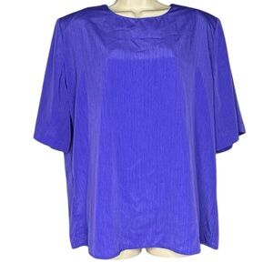 70’s Toni Marie Purple Satin Blouse